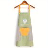 1pc Cute Cartoon Apron; Waterproof And Oil-proof Apron; Hand Wipeable Sleeveless Kitchen Cooking Apron; Cooking And Baking Supplies; Kitchen Tools