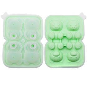 1pc Cute Teddy Bear Ice Cube Making Mold; Splash-proof And Easy To Fall Off; For Refrigerator With Container; Cute Bear Ice Cube Tray; To Make Frozen
