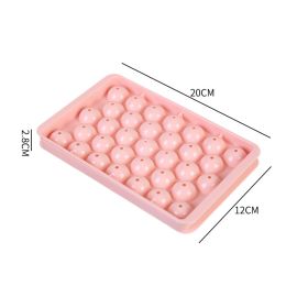 33 Grid Homemade Ice Ball Mold; Spherical Ice Maker In Refrigerator