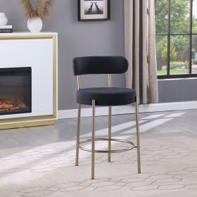 Woker Furniture Modern Sherpa Counter Height Stools Set of 2
