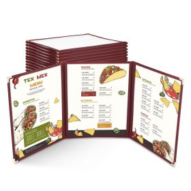1-page 3-fold 8.5x11in Menu Cover