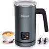 BIZEWO Milk Frother Electric, Coffee Frother, Warm and Cold Milk Foamer, 4 IN 1 Automatic Milk Warmer Stainless Steel with Touch Screen