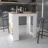 FM FURNITURE Arial Kitchen island in melamine with a door and open storage