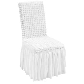 VEVOR Stretch Spandex Folding Chair Covers, Universal Fitted Chair Cover with Skirt, Removable Washable Protective Slipcovers, for Wedding, Holiday