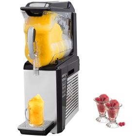 VEVOR 110V Slushy Machine 10L Frozen Drink Maker 600W Automatic Clean Day and Night Modes for Supermarkets Cafes Restaurants Snack Bars Commercial Use