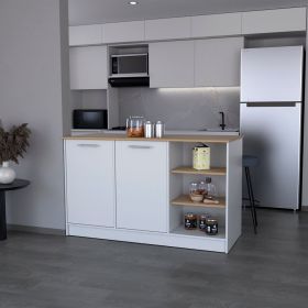 Kitchen Island Leoti, Kitchen, White