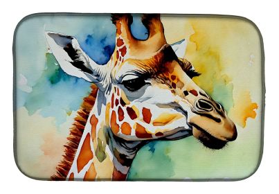 Giraffe Dish Drying Mat Absorbent Dish Drying Mat Pad for Kitchen Counter Dish Drainer Mat for Countertop, 14 x 21", Multicolor