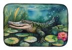 Alligator Dish Drying Mat Absorbent Dish Drying Mat Pad for Kitchen Counter Dish Drainer Mat for Countertop, 14 x 21", Multicolor