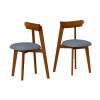 Mid-Century Modern Kitchen Chairs with Rubber Wood Frame and Padded Seat