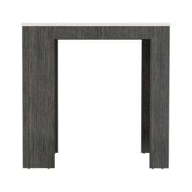 Kitchen Island Doyle, Kitchen, Smoky Oak / Ibiza Marble Color Finish