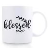 1pc Blessed Ceramic Coffee Mug - 11oz Insulated Reusable Multipurpose Cup for Hot and Cold Drinks, Machine