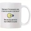 1pc Ceramic Coffee Mug with Humorous Psychologist Quote, Insulated Multipurpose Cup for Hot and Cold Beverages,