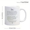 1pc, Funny Humorous Coffee Mug for Boy - Son We Love You Now and Forever, 11oz Ceramic Mug Decorative Tea Cup