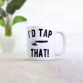 1pc &quot;I&#39;ll Knock It&quot; Golf Themed Ceramic Mug, 11 oz Novel Trucks and Restaurants