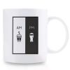 1pc, 3A Grade, Morning Coffee, Evening Beer, 11Oz Funny Coffee Mug, Ceramic Mug, Tea Cup, Summer And Winter