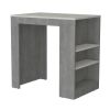 Portree Kitchen Island with 3-Side Shelves