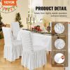 VEVOR Stretch Spandex Folding Chair Covers, Universal Fitted Chair Cover with Skirt, Removable Washable Protective Slipcovers, for Wedding, Holiday