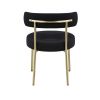 Woker Furniture Dining Chairs Set of 2 Round Upholstered Boucle Dining Room Chairs Mid-Century Modern Kitchen Chairs Curved Backrest Chairs for Dining