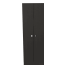DEPOT E-SHOP Dakari Multistorage Double Door Cabinet, Five Shelves, Black