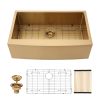 30 Gold Farmhouse Sink - 30 Inch Kitchen Sink Stainless Steel 16 gauge Apron Front Kitchen Sink