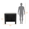Brooklyn Kitchen Island, Three Concealed Shelves