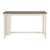 Modern Antique White and Rosy Brown 1pc Counter Height Table with Built-in Shelves Wooden Multifunctional Kitchen Dining Room Furniture
