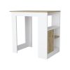 FM FURNITURE Arial Kitchen island in melamine with a door and open storage