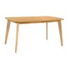 Natural Oak Finish Dining Table 1pc Casual Look Wooden Dining Kitchen Furniture