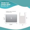 Pack of 2000 Thank You Plastic Bags 6 x 3 x 12. Carry-Out T-Shirt Bags 6x3x12