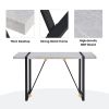 Modern Dining Table, 55 inch Kitchen Table for 4 People, Rectangular Dinner Table for Dining Room, Home Office, Living Room Furniture, Easy Assembly