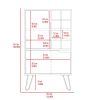 Serbia Kitchen Island, One Cabinet, Four Open Shelves