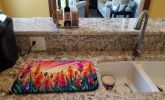 Gladiolus in Color Dish Drying Mat Absorbent Dish Drying Mat Pad for Kitchen Counter Dish Drainer Mat for Countertop, 14 x 21", Multicolor