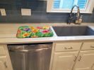Lilies in Watercolor Dish Drying Mat Absorbent Dish Drying Mat Pad for Kitchen Counter Dish Drainer Mat for Countertop, 14 x 21", Multicolor