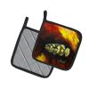 Bumblebee Fish Pair of Pot Holders Kitchen Heat Resistant Pot Holders Sets Oven Hot Pads for Cooking Baking BBQ, 7 1/2 x 7 1/2