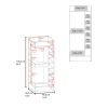 FM FURNITURE Lamer Corner Bar Cabinet with Wine Rack and Open Shelf, Natural Oak