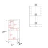 FM FURNITURE Toyei Corner Bar Cabinet with Bottle Rack, Open Shelves, and Hidden Storage, White