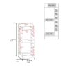 FM FURNITURE Lamer Corner Bar Cabinet with Wine Rack and Open Shelf, Black