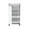 Baltimore Bar Cart with Casters, Glass Door and 2-Side Shelf