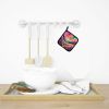 Colorful Liatris Pair of Pot Holders Kitchen Heat Resistant Pot Holders Sets Oven Hot Pads for Cooking Baking BBQ, 7 1/2 x 7 1/2