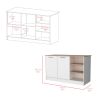 Kitchen Island Leoti, Kitchen, White