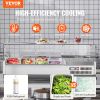VEVOR Refrigerated Condiment Prep Station, 135 W Countertop Refrigerated Condiment Station, with 2 1/3 Pans & 4 1/6 Pans