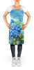Hydrangeas in Watercolor Apron Cooking Kitchen Server Baking Crafts Gardening for Adult Women Men, Unisex, Large, Multicolor