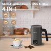 BIZEWO Milk Frother Electric, Coffee Frother, Warm and Cold Milk Foamer, 4 IN 1 Automatic Milk Warmer Stainless Steel with Touch Screen