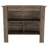 Ottawa 2 Piece Kitchen Set, Kitchen Island + Pantry Cabinet , Dark Brown