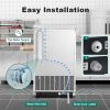 Commercial Ice Maker 100-150lbs/24H Ice Maker Machine, Auto Self-Cleaning, LED Digital Display, Blue Light