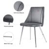 Modern Grey Velvet Dining Chairs